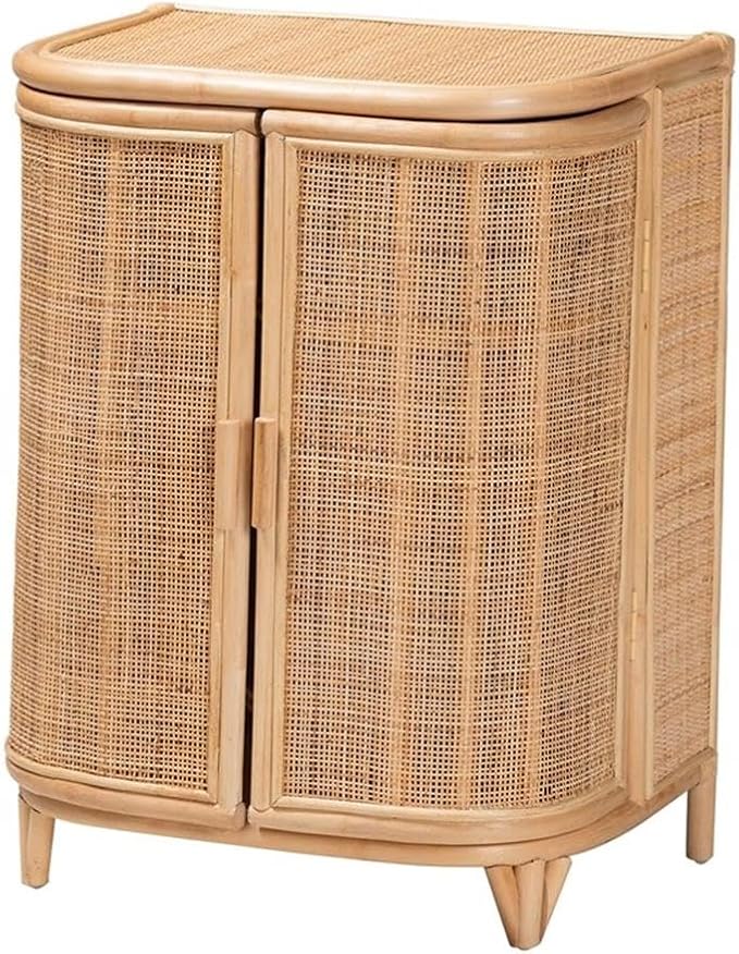 bali & pari Yanka Bohemian Natural Rattan Storage Cabinet by balipari