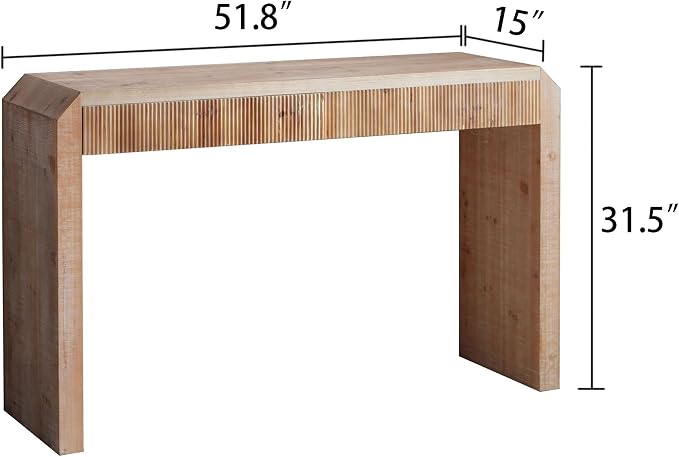 51.8" Wood Console Table for Entryway, Modern Sofa Table Behind Couch - Image 2