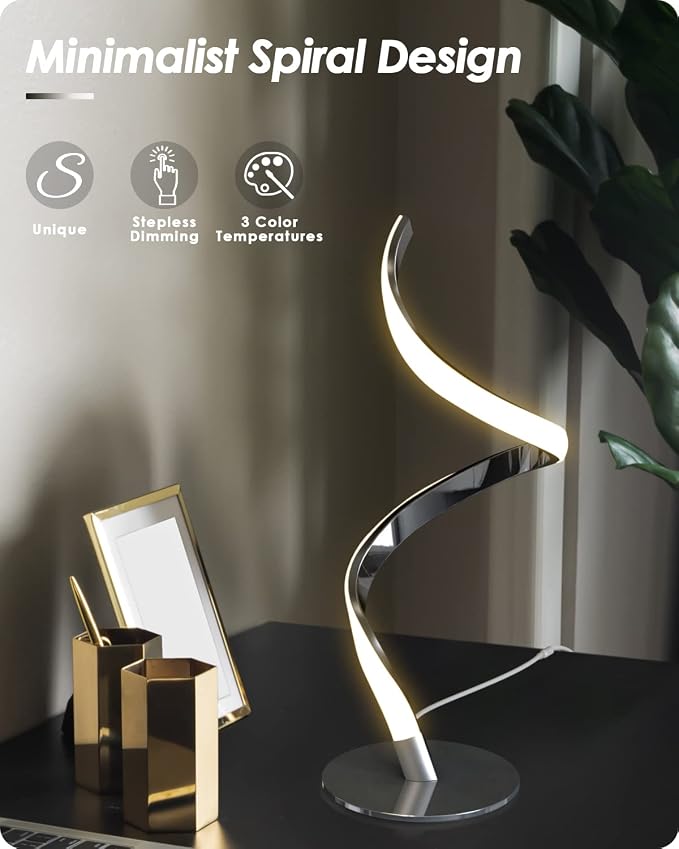 Yarra-Decor Modern Spiral Bedside Lamp - Image 3