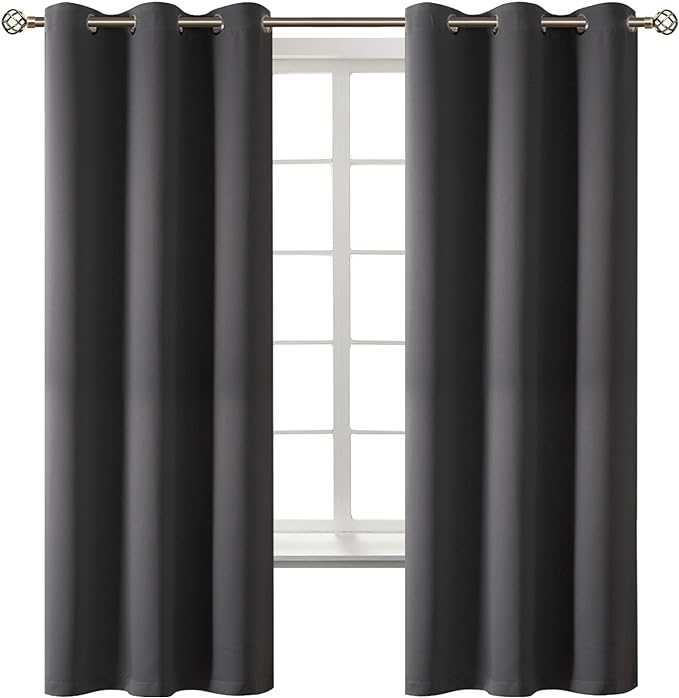BGment Dark Grey Blackout Curtains by BGment