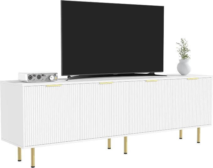 Mid Century Modern TV Stand for 80 Inch TV, Entertainment Center - Image 3