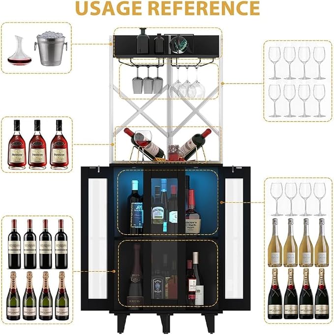 COCO DESIGN Corner Wine Cabinet - Image 5