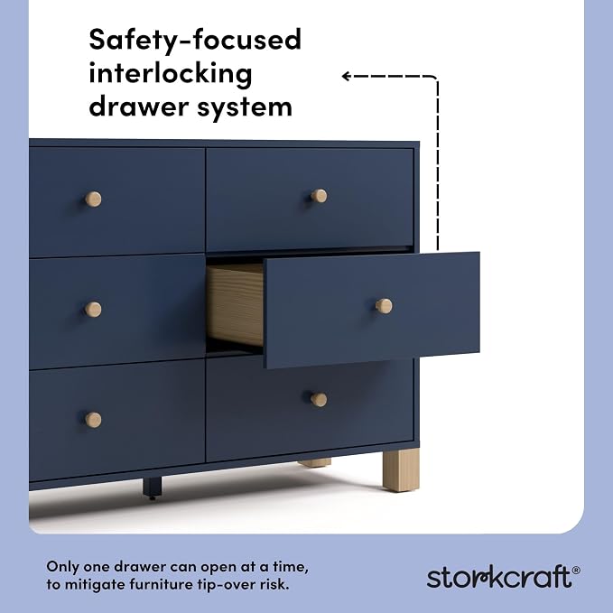 Storkcraft California 6 Drawer Double Dresser – GREENGUARD Gold Certified - Image 8