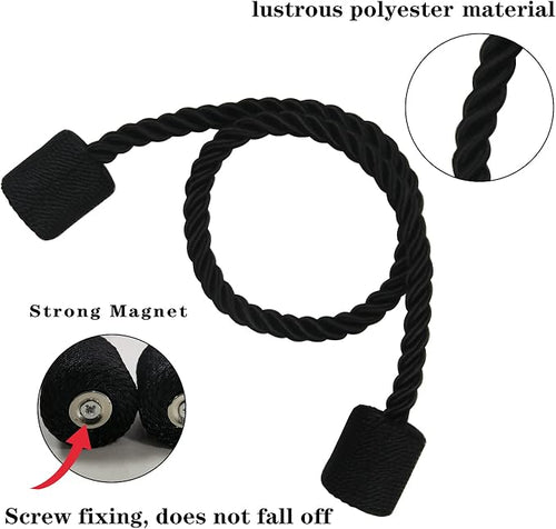 4 Pack Strong Magnetic Curtain Tiebacks Outdoor Elegant Decorative Tie Backs - Image 2
