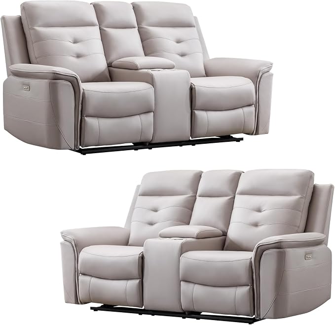 ANJ Oversized Power Reclining Loveseat Sofa Set of 2 - Image 8