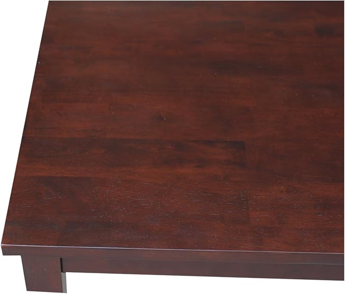 HomeStock Asian Aesthetics Table, Java Finish, Solid Hardwood, Ready to Assemble - Image 7