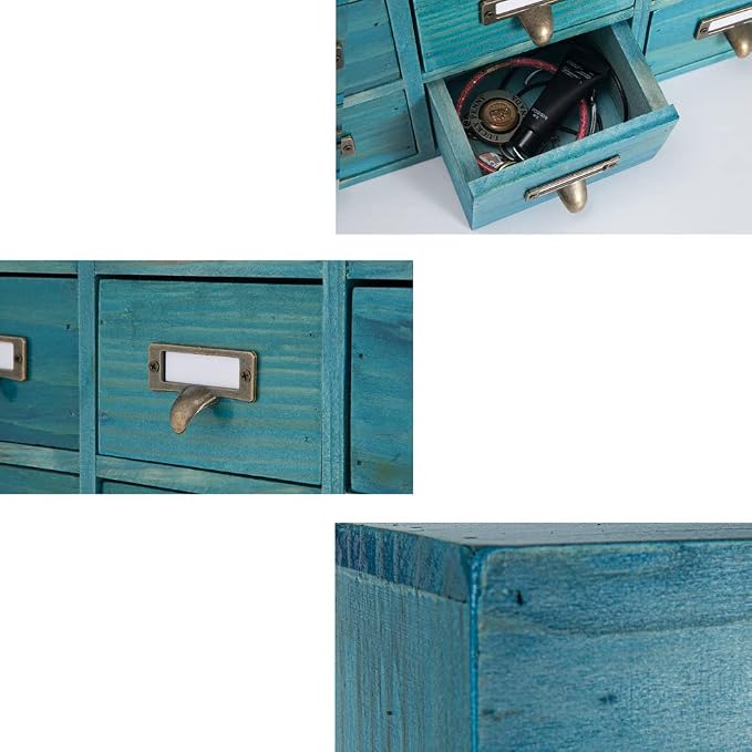 9 Drawers Library Card Catalog Cabinet - Image 7