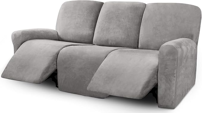 ULTICOR Velvet 8-Pieces Recliner Sofa Covers Stretch Reclining Couch Covers by ULTICOR