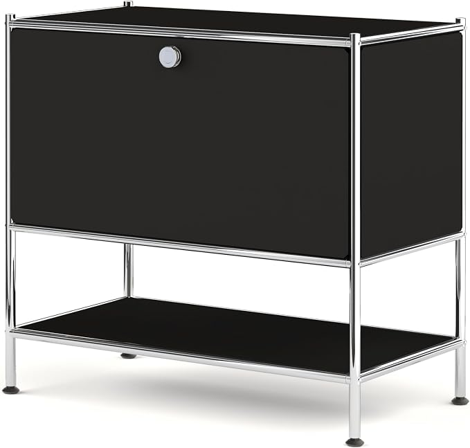 Metal Sidetable with Flap Door, 27.5" Height by SIMPLINK