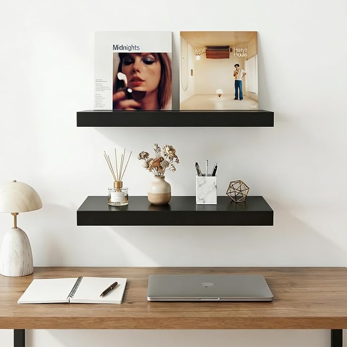 17.5in Floating Shelves for Wall, Wall Mounted Shelves for Decor Storage Set of - Image 6