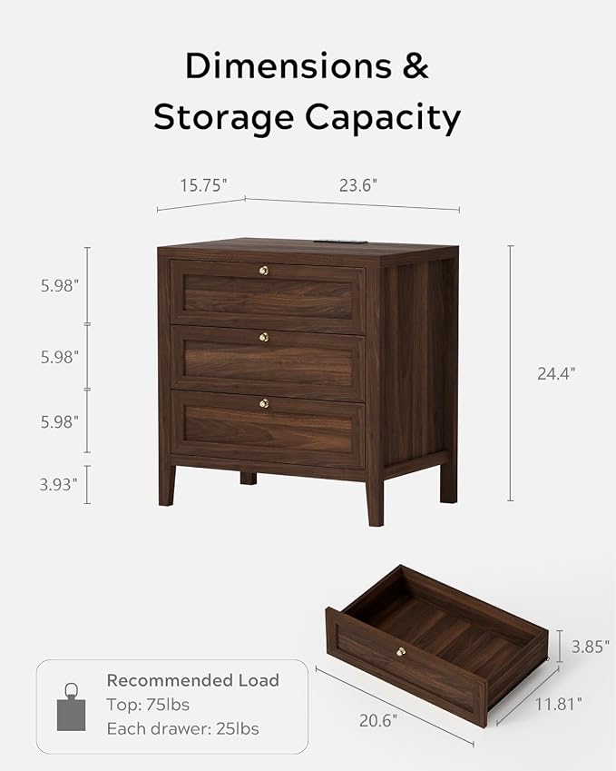 EYYTHUNG Large Nightstand Set of 2 - Image 2