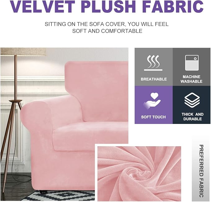 ZNSAYOTX Luxury Velvet Chair Slipcovers - Image 3
