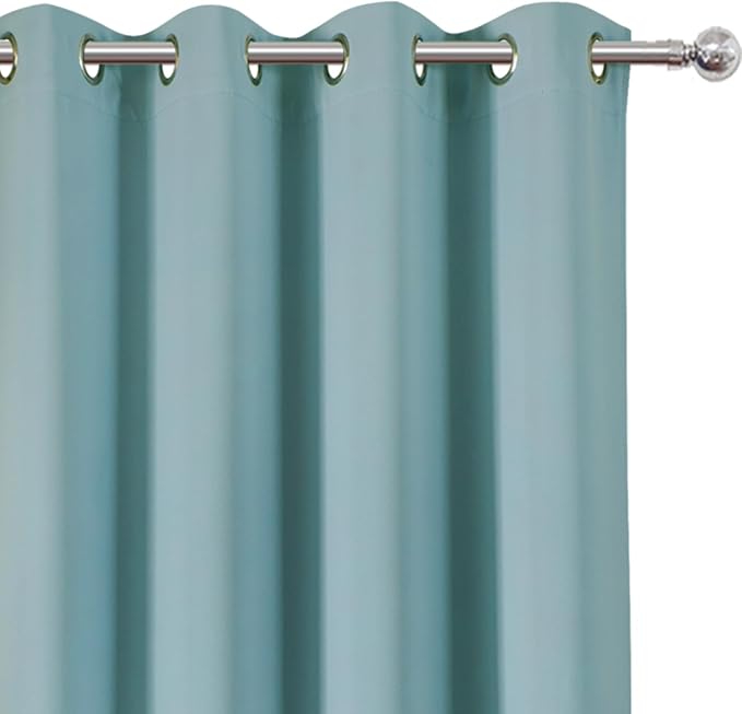 LEMOMO Stone Blue Thermal Blackout Curtains/52 x 54 Inch/Set of 2 Panels Room - Image 6