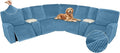 Arfntevss Sectional Recliner Couch Covers Velvet Washable Corner Sectional Sofa by Arfntevss