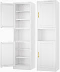 Ckzbx Tall Narrow Storage Cabinet 66.93" H Tall Bathroom Cabinets Metal Pantry by Ckzbx