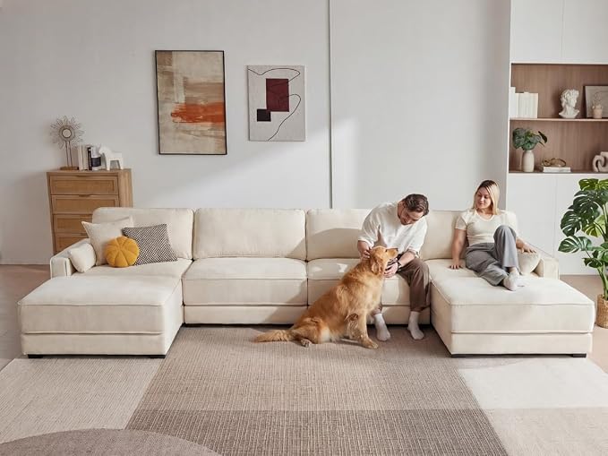 Vipbear 160" Oversized Modular Sectional Sofa, U Shaped Couch Set - Image 3