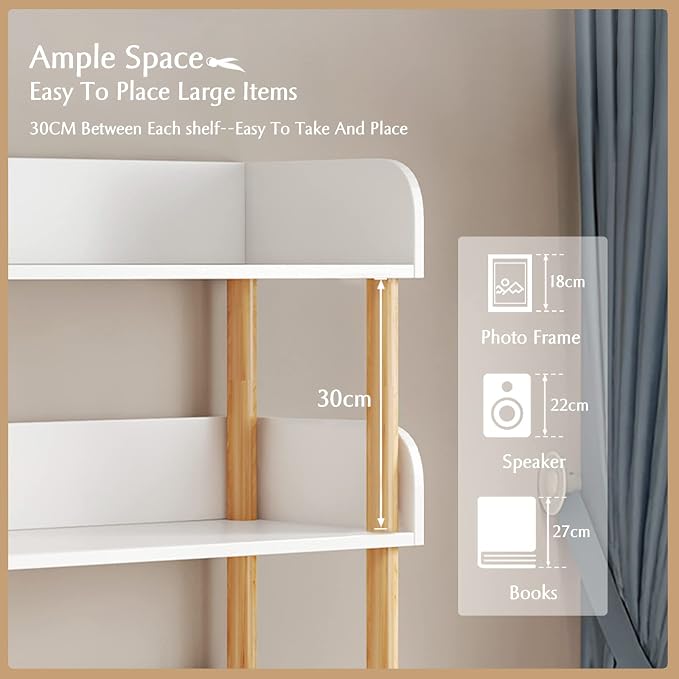 OSCHF 5-Tier Wooden Open Bookcase - Image 5