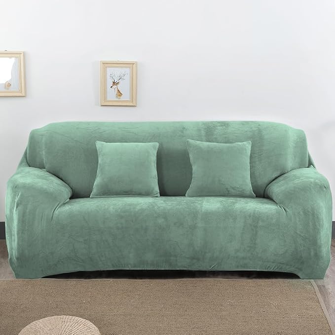 vctops 1-Piece Velvet Plush Stretch Sofa Slipcover by vctops