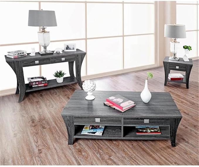 Furniture of America Ami Transitional Wood Storage End Table in Gray - Image 5