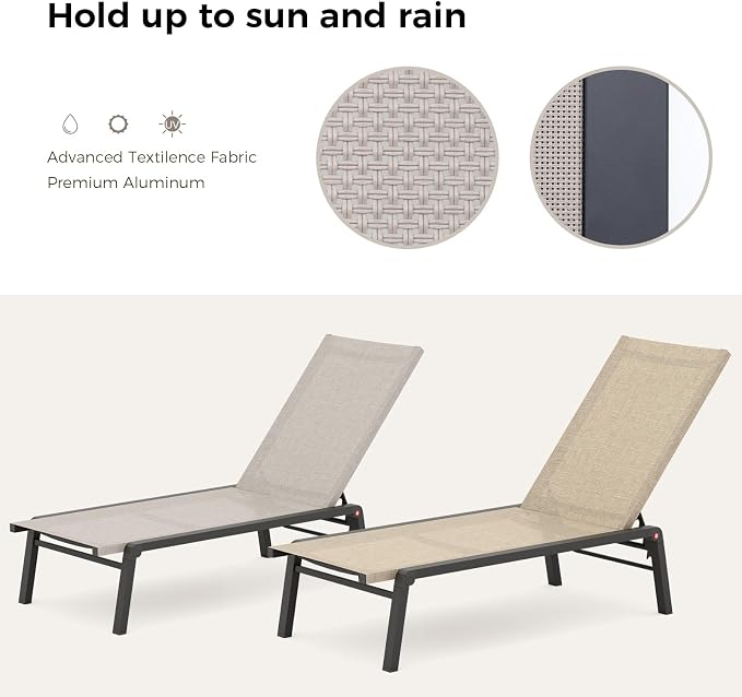 Patio Chaise Lounge Set of 2 - Image 5