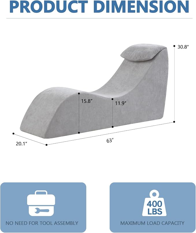 Yoga Chair Lounge for Adult, Yoga Lounge Chair，Ergonomic Chaise Lounge Chair - Image 2