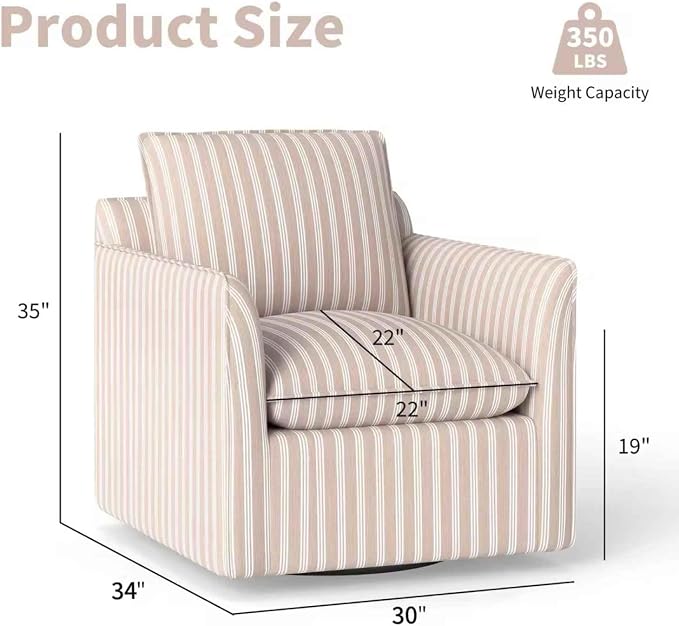 INZOY Swivel Accent Chair Set of 2, Upholstered Square Chair - Image 2