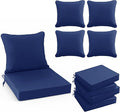 Summsun Outdoor Chair Cushions Set of 4, Waterproof Backrest and Deep Seat by SUMMSUN