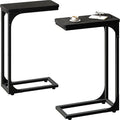 QEEIG Narrow C Shaped Side Table Set of 2 Living Room Sets Slim Couch Tray by QEEIG