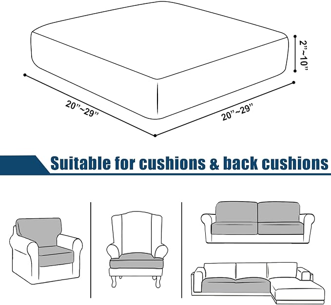 High Stretch Water Repellent Sofa Seat Cushion Covers Couch Slipcover Stretch - Image 6