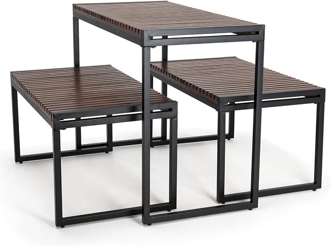Displays2go Rustic Wooden Nesting Display Tables by Displays2go