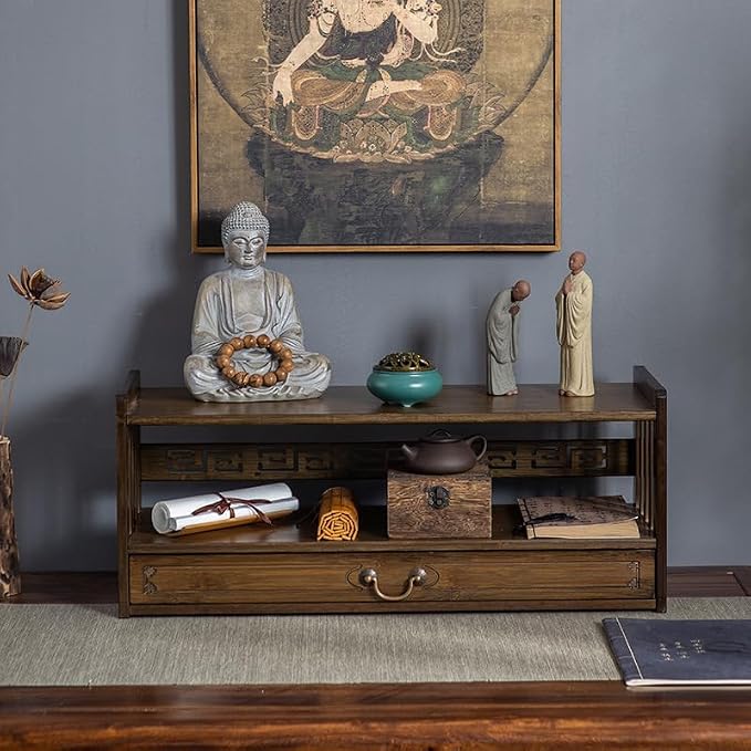 Gdrasuya10 Walnut Meditation Table Altar Table, Floor Table - Image 4
