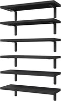 WOPITUES Wood Floating Shelves Set of 6, Shelves by WOPITUESOfficial