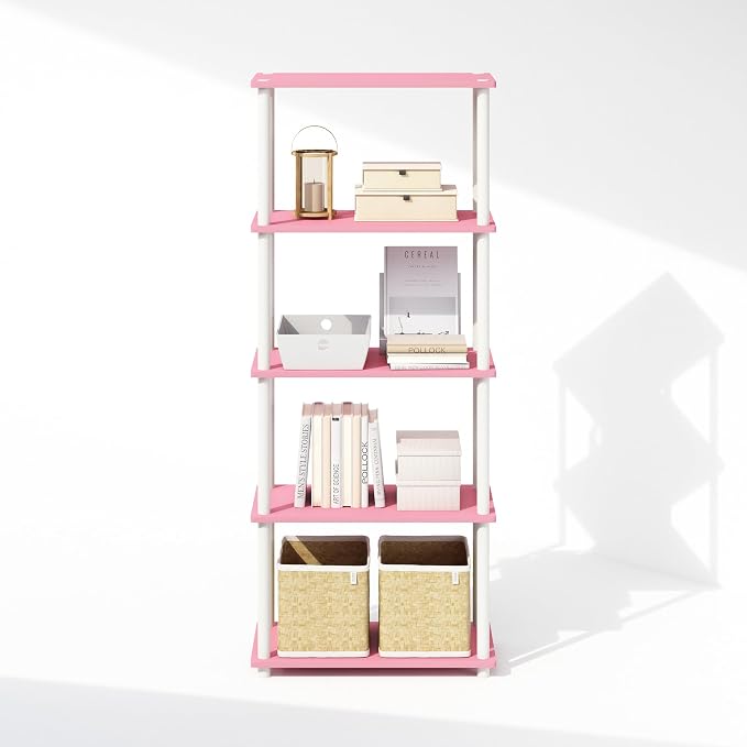 Furinno Turn-N-Tube Book Shelf, 5-Tier Bookshelf, Bookcase - Image 5