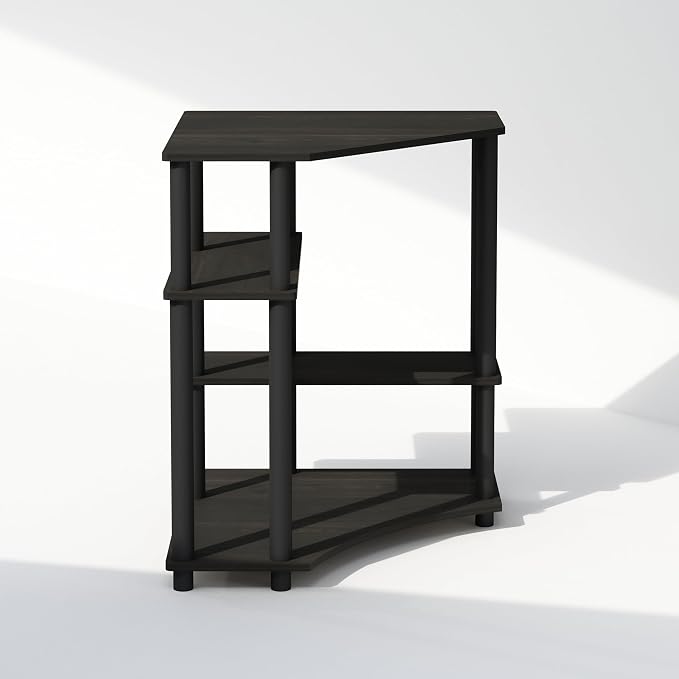 Furinno Turn-N-Tube Storage Shelves, 4-Tier Corner Shelf, Toolless Assembly - Image 4