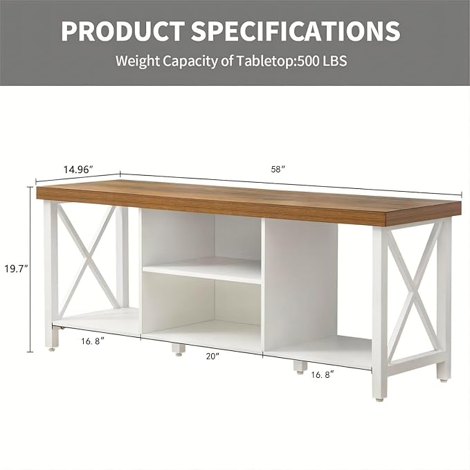 GAZHOME TV Stand for TV up to 65 Inches, TV Cabinet - Image 2