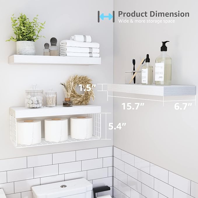 QEEIG Bathroom Shelves Over Toilet - Image 3
