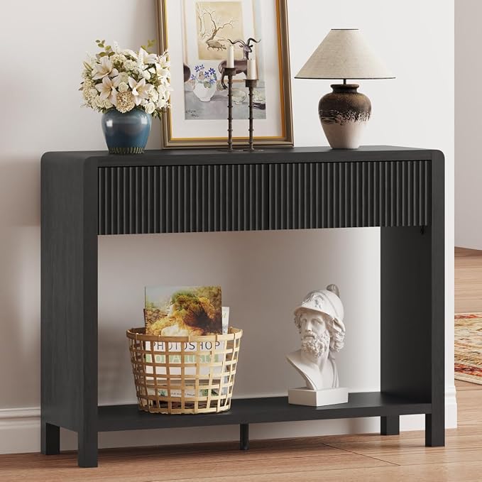 FATORRI Console Entryway Table, Modern Sofa Table - Image 2
