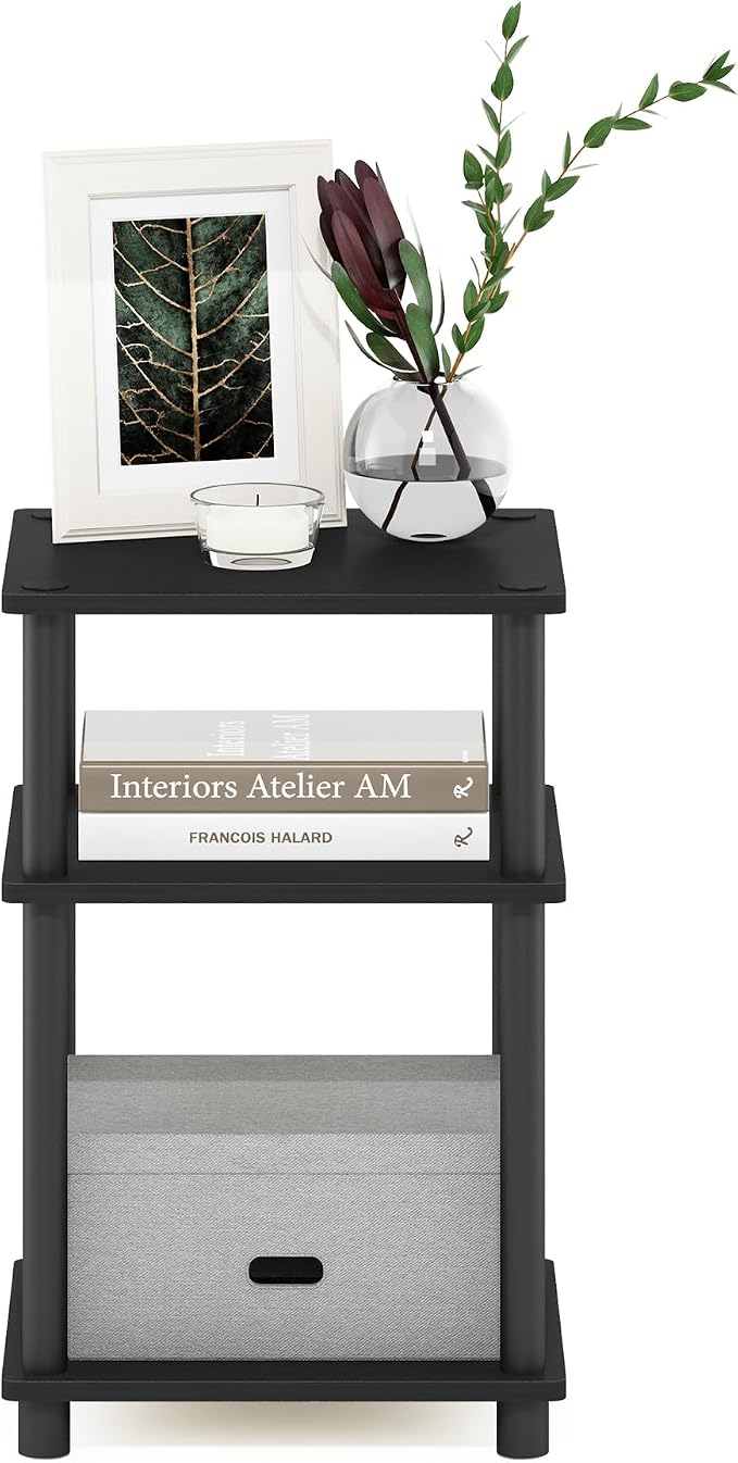 Furinno JUST Side Table, 3-Tier End Table, Open Shelves Night Stand, Bedside - Image 6
