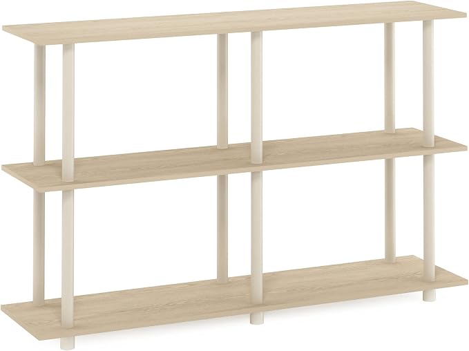 Furinno Turn-N-Tube No Tools 3-Tier Rectangle Side Display Rack, Bauhaus - Image 6
