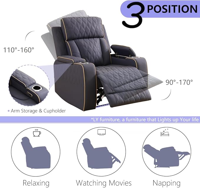 Power Reclining Sofa Set, Recliner Loveseat & 2 Chairs - Image 5