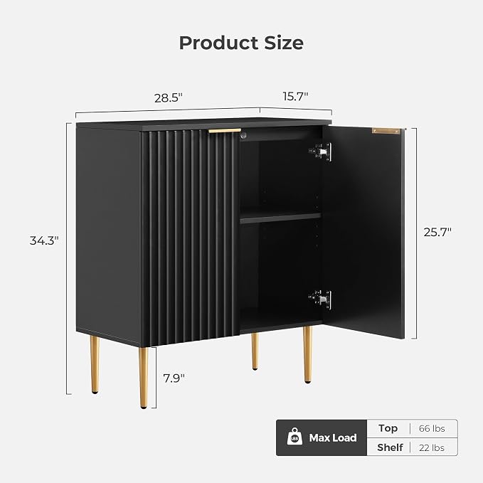 SICOTAS 57" Modern Sideboard Buffet Cabinet - Image 2