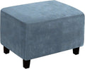 Ottoman Cover, Stretch Rectangle Velvet Ottoman Slipcovers of Foot Stool by LiveGo