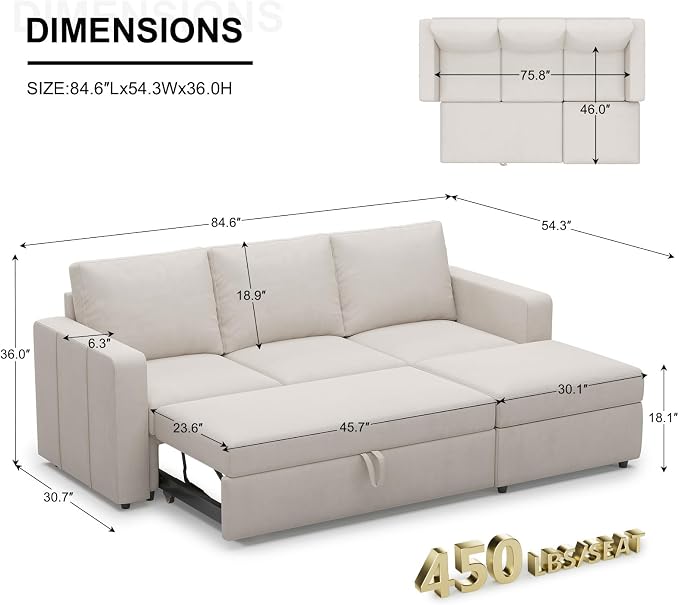 Belffin Modular Sectional Sleeper Sofa - Image 2