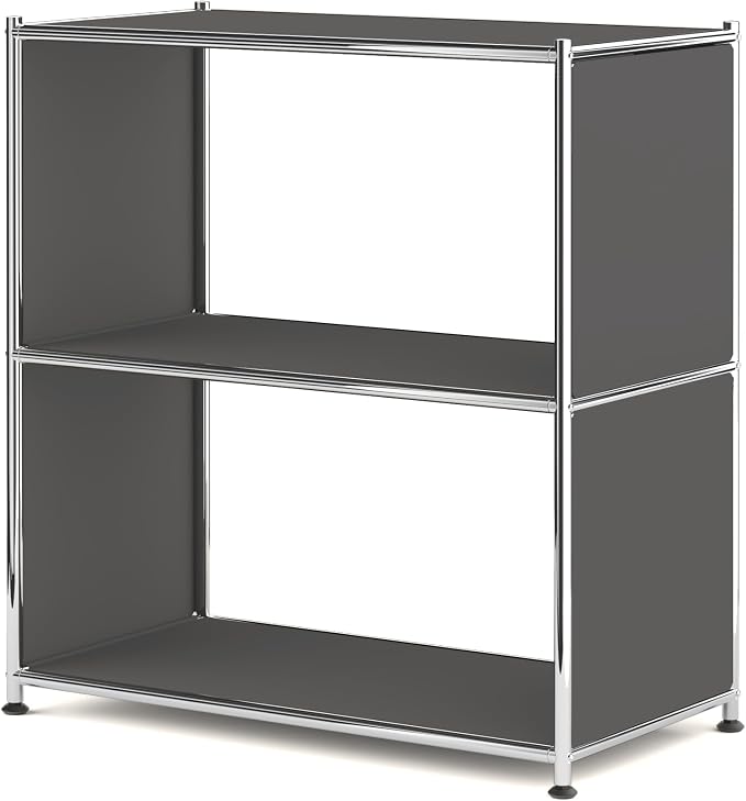 32-Inch 2-Tier Metal Bookcase, Open Shelf Storage Organizer by SIMPLINK