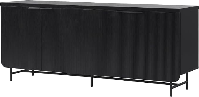 Walker Edison Reema Fluted 4-Door Kitchen Sideboard Buffet Console, 69 Inch by WalkerEdison