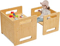 Montessori Table and Chair Set, Bamboo Wood Weaning Table and Chair Set by Unlocktheworldofendlesspossibilities