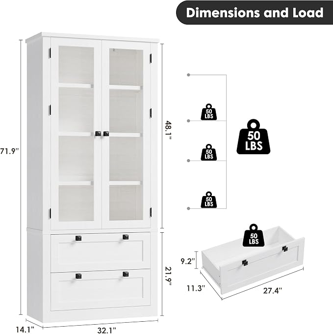 71" Tall Kitchen Pantry Cabinet - Image 2