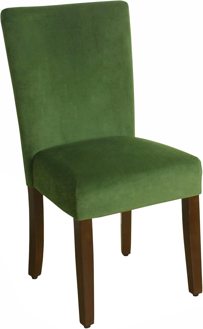 HomePop Parsons Classic Upholstered Accent Dining Chair, Dark Green Velvet - Image 6