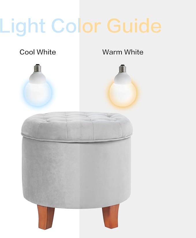 Homepop Home Decor | Upholstered Round Velvet Tufted Foot Rest Ottoman | Ottoman - Image 6