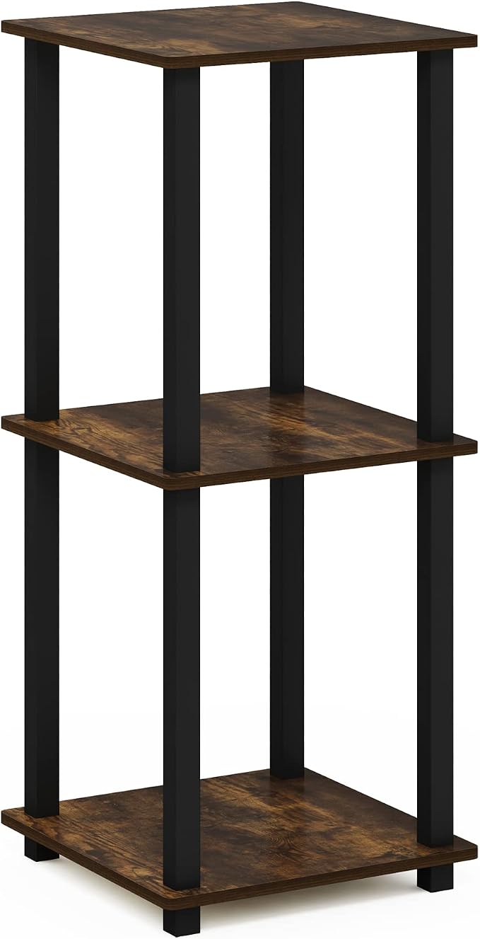 Furinno SIMPLISTIC Side Table Set of 2, 2-Tier Square Modern End Table - Image 7